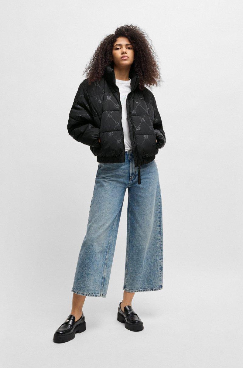 Hugo Boss Chaqueta Acolchada Relaxed Fit Con Motivo De Logo Apilado