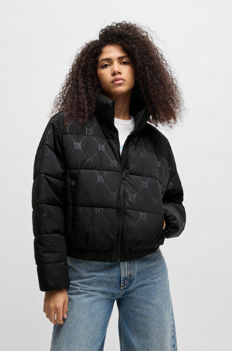 Hugo Boss Chaqueta acolchada relaxed fit con motivo de logo apilado