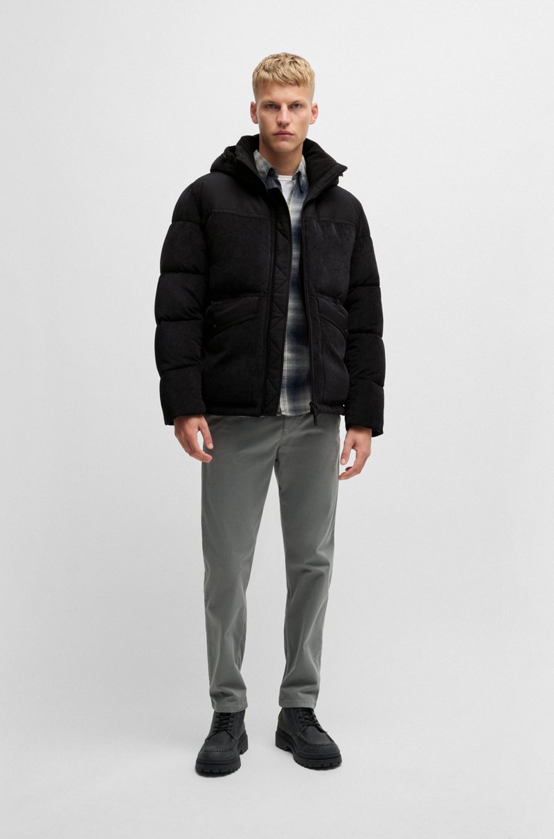 Hugo Boss Chaqueta Acolchada Relaxed Fit De Mezcla De Materiales