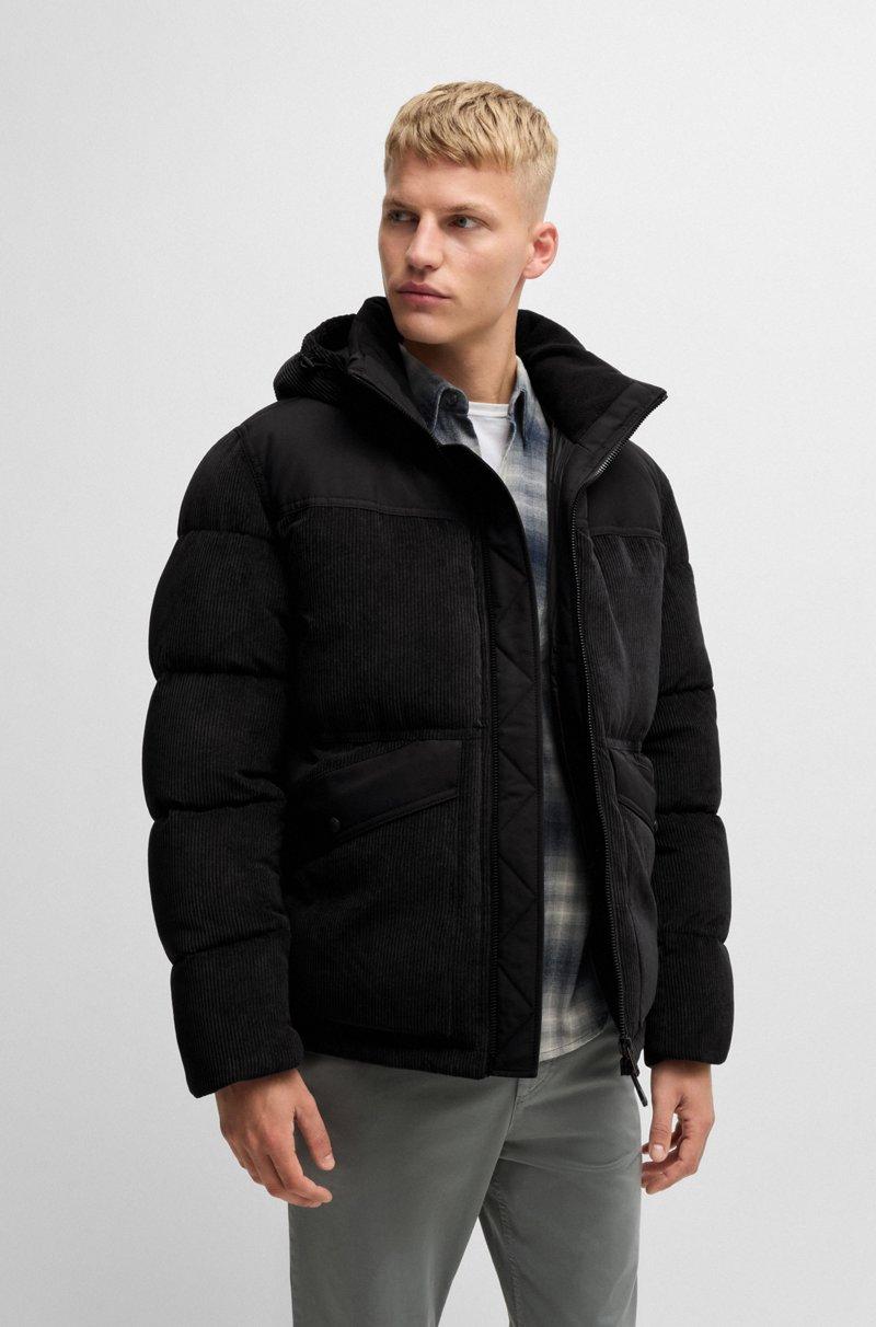 Hugo Boss Chaqueta acolchada relaxed fit de mezcla de materiales