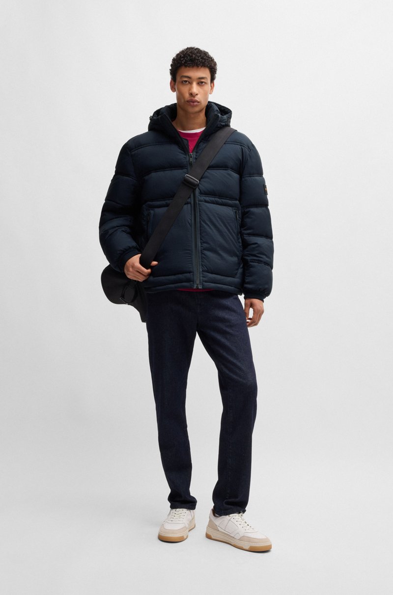 Hugo Boss Chaqueta Acolchada Relaxed Fit De Tejido Repelente Al Agua