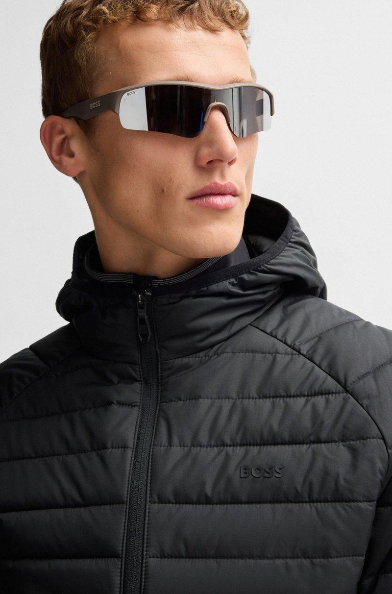 Hugo Boss Chaqueta Acolchada Repelente Al Agua Con Bolsillo En La Manga