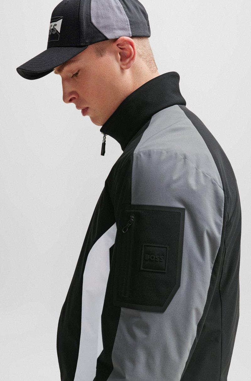 Hugo Boss Chaqueta Acolchada Repelente Al Agua Con Bolsillo Con Detalle De La Marca En La Manga