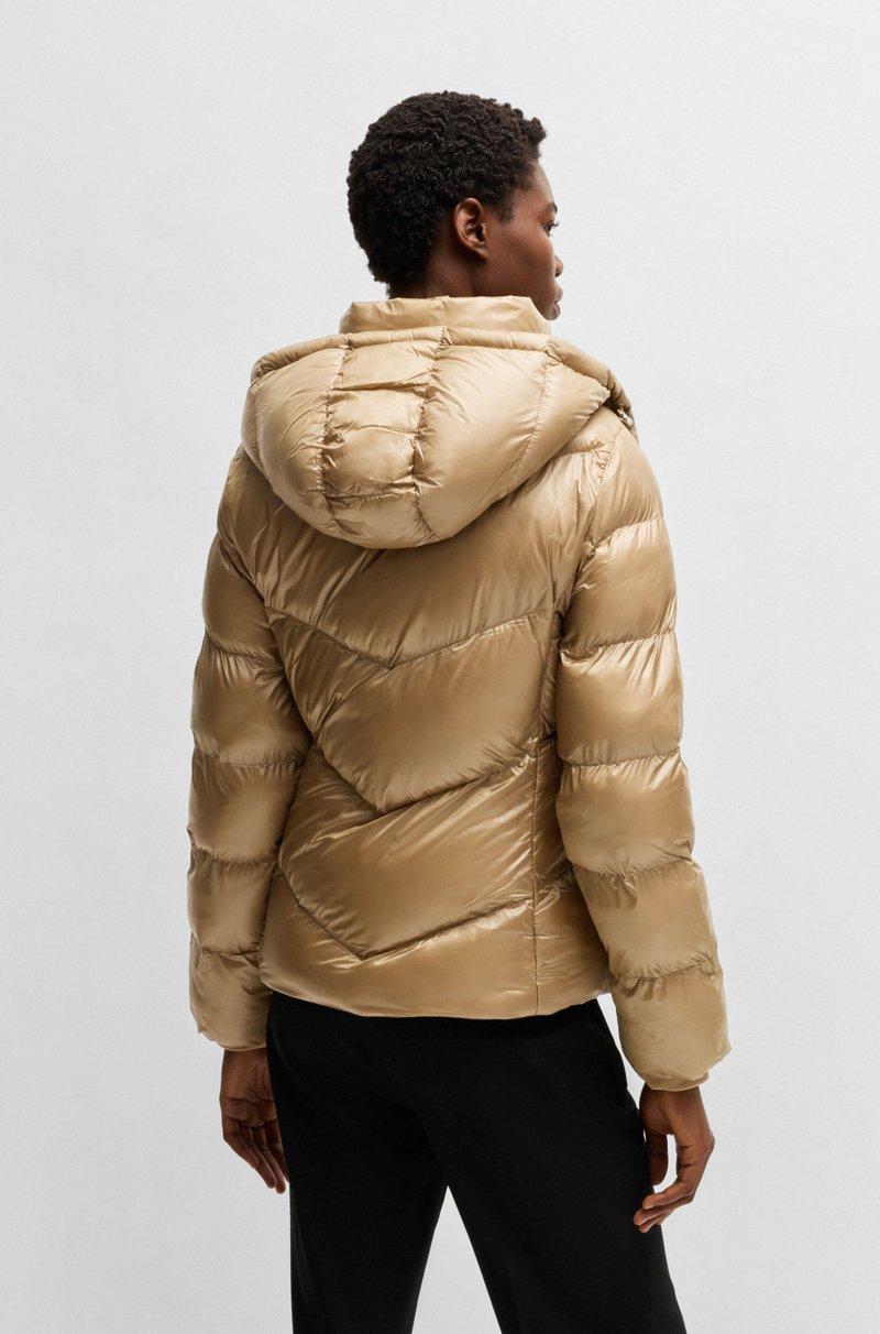 Hugo Boss Chaqueta Acolchada Repelente Al Agua Con Capucha Ajustable