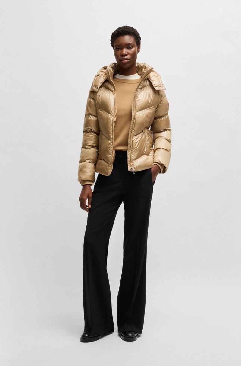 Hugo Boss Chaqueta Acolchada Repelente Al Agua Con Capucha Ajustable