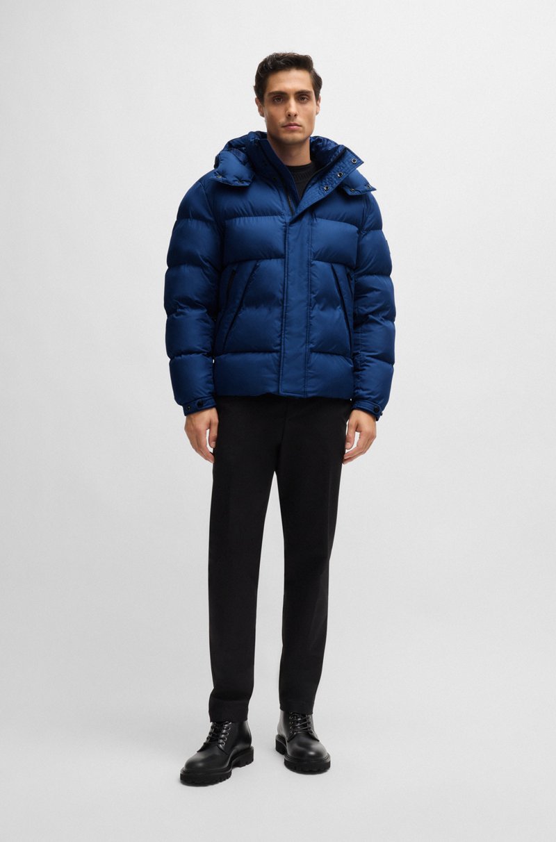 Hugo Boss Chaqueta Acolchada Repelente Al Agua Con Capucha Extraíble