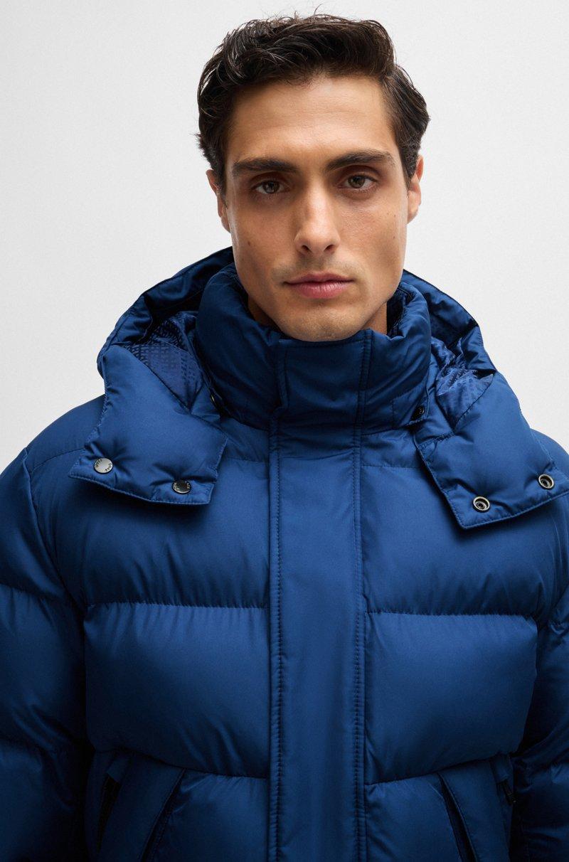 Hugo Boss Chaqueta Acolchada Repelente Al Agua Con Capucha Extraíble