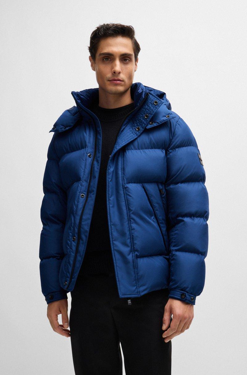 Hugo Boss Chaqueta acolchada repelente al agua con capucha extraíble
