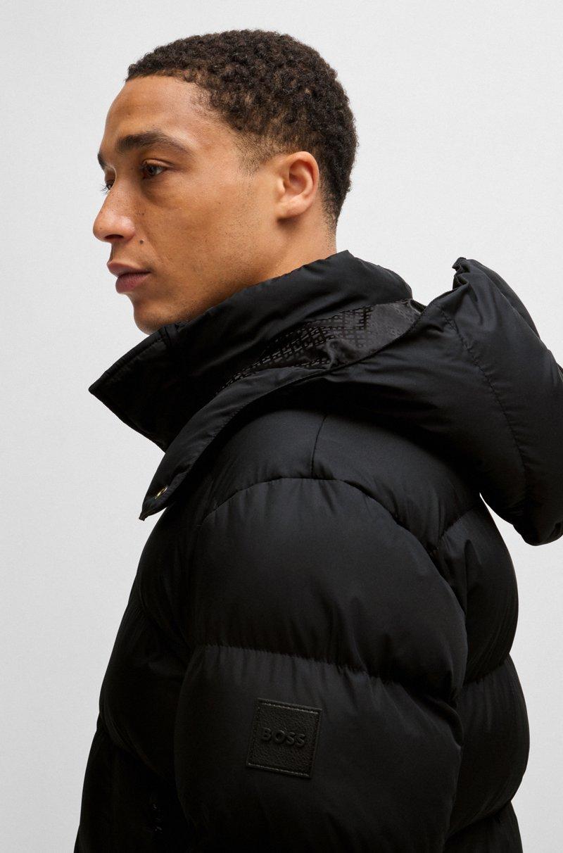 Hugo Boss Chaqueta Acolchada Repelente Al Agua Con Capucha Extraíble