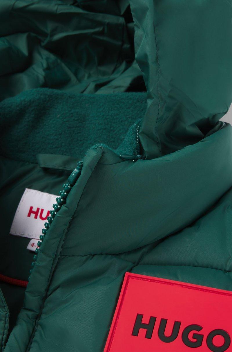 Hugo Boss Chaqueta Acolchada Repelente Al Agua Con Capucha Oculta Para Niños