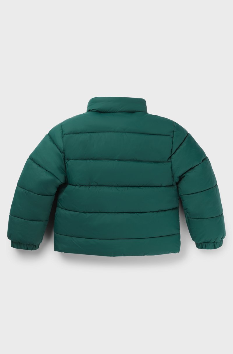 Hugo Boss Chaqueta Acolchada Repelente Al Agua Con Capucha Oculta Para Niños