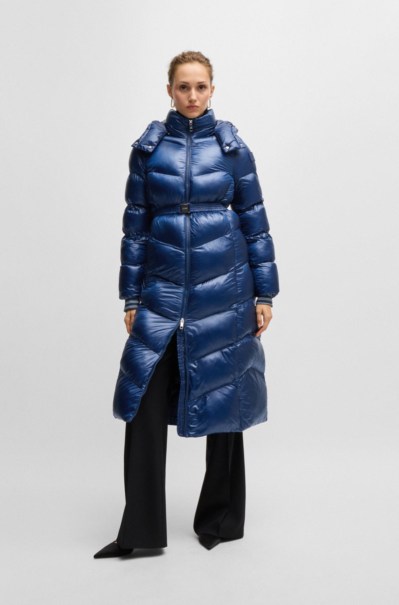 Hugo Boss Chaqueta acolchada repelente al agua con cinturón con logo