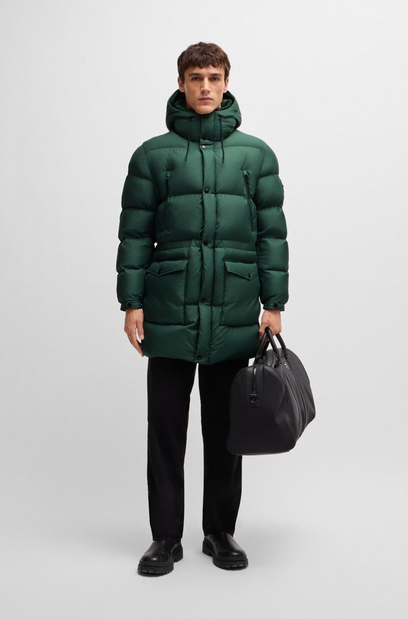 Hugo Boss Chaqueta Acolchada Repelente Al Agua Con Detalle De Logo