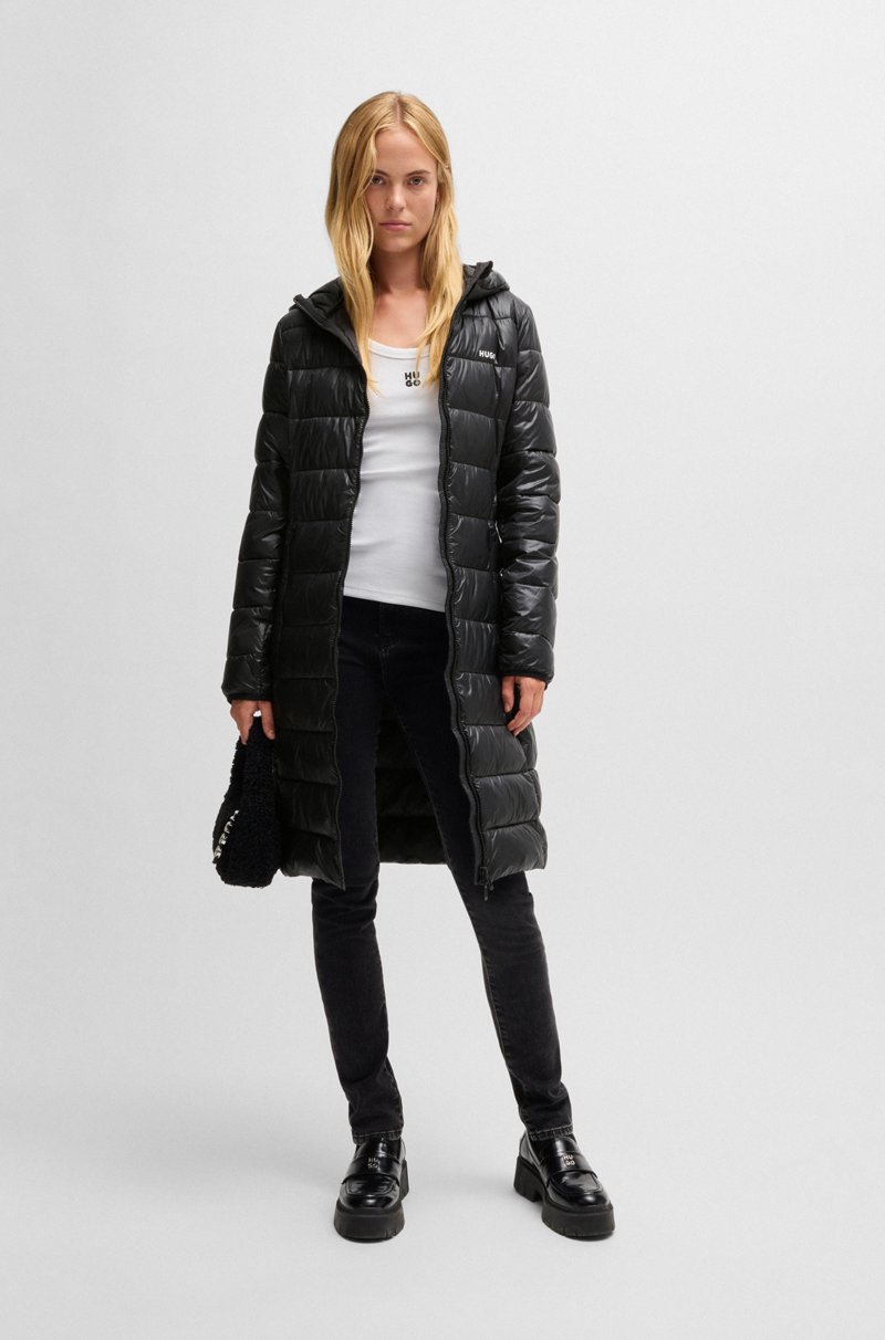 Hugo Boss Chaqueta Acolchada Repelente Al Agua Con Detalle Del Logo