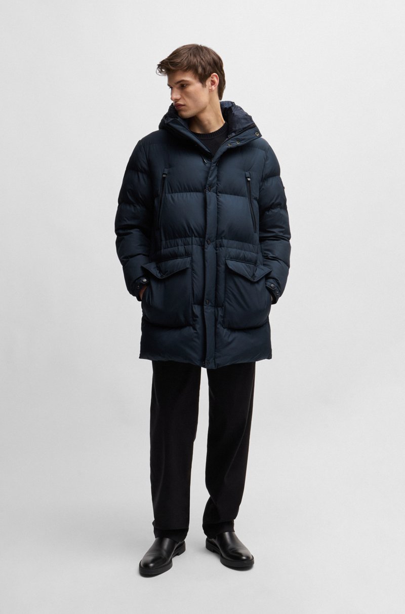 Hugo Boss Chaqueta Acolchada Repelente Al Agua Con Detalle De Logo