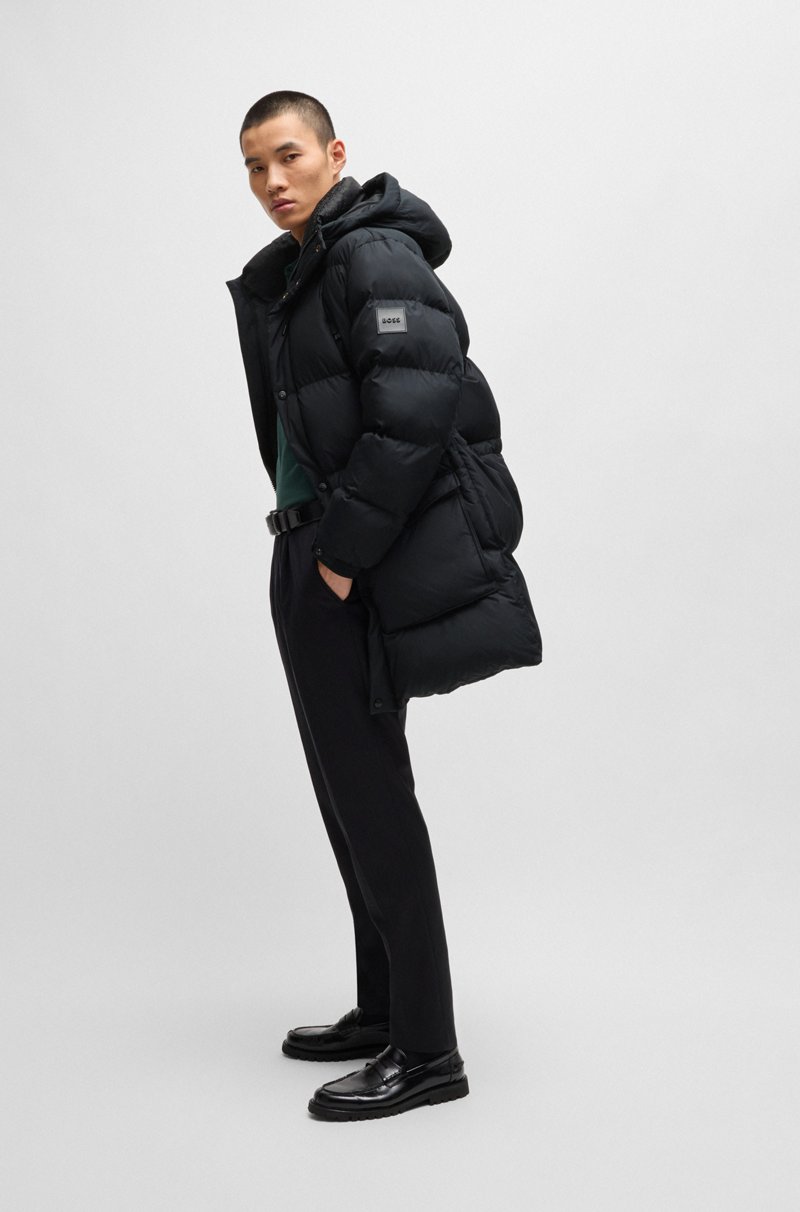 Hugo Boss Chaqueta Acolchada Repelente Al Agua Con Detalle De Logo