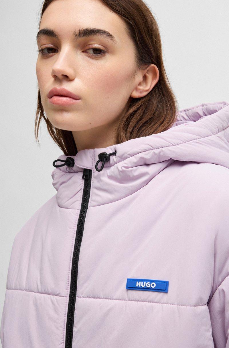 Hugo Boss Chaqueta Acolchada Repelente Al Agua Con Etiqueta Con Logo Azul