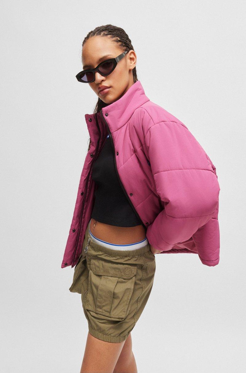 Hugo Boss Chaqueta acolchada repelente al agua con etiqueta con logo azul