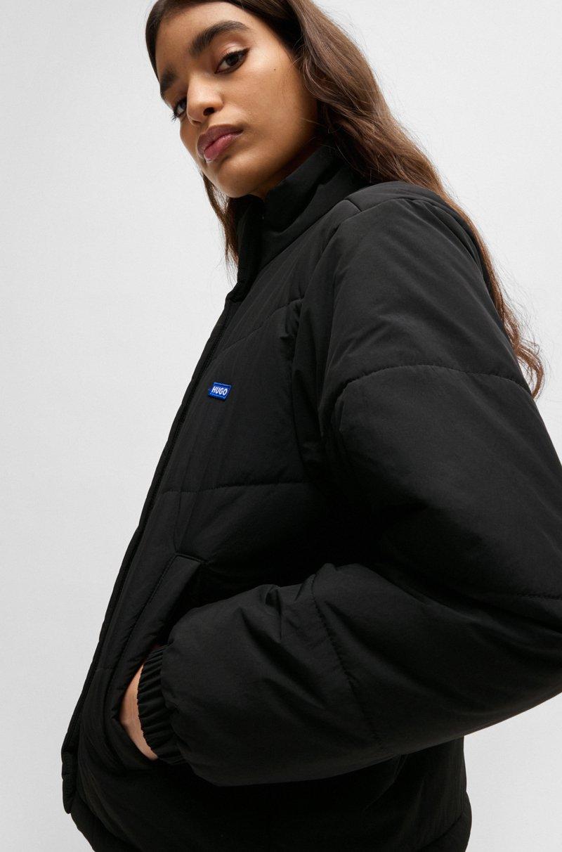 Hugo Boss Chaqueta Acolchada Repelente Al Agua Con Etiqueta Con Logo Azul