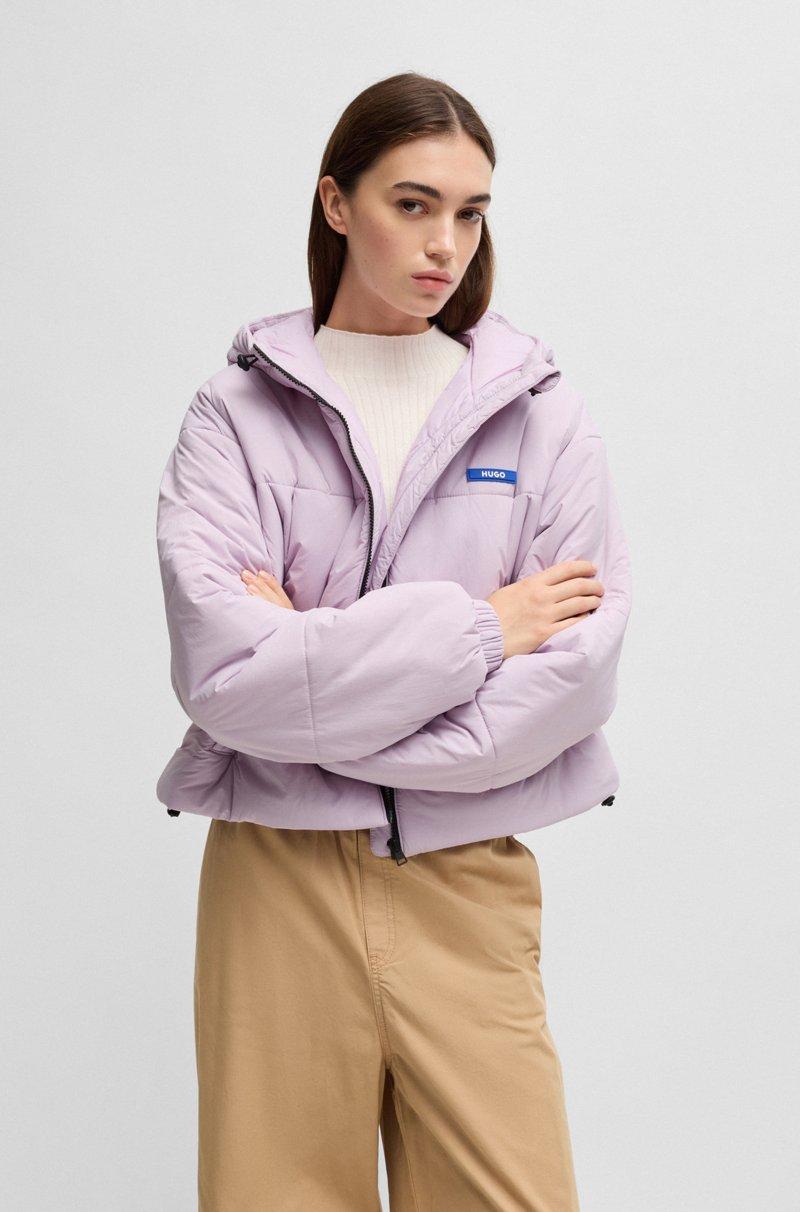 Hugo Boss Chaqueta acolchada repelente al agua con etiqueta con logo azul