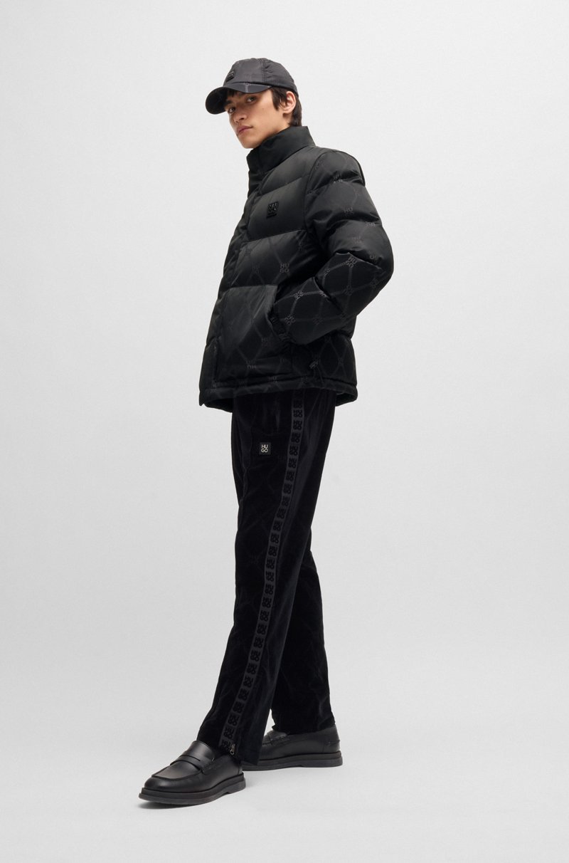 Hugo Boss Chaqueta Acolchada Repelente Al Agua Con Jacquard De La Marca