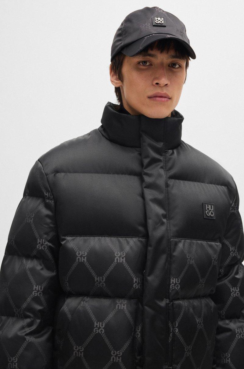 Hugo Boss Chaqueta Acolchada Repelente Al Agua Con Jacquard De La Marca