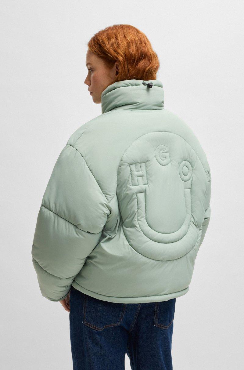 Hugo Boss Chaqueta Acolchada Repelente Al Agua Con Logo Guateado