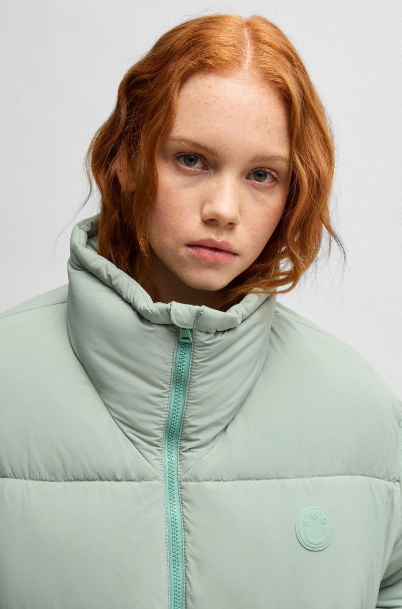 Hugo Boss Chaqueta Acolchada Repelente Al Agua Con Logo Guateado