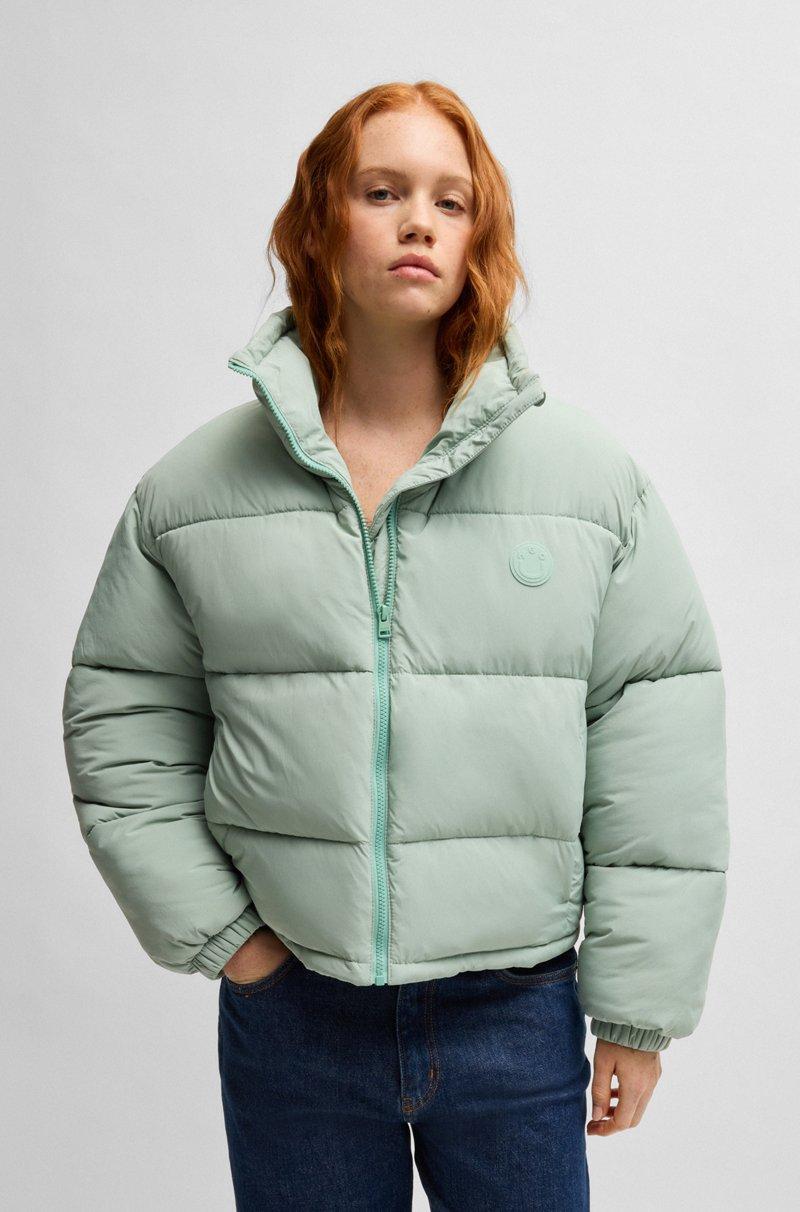 Hugo Boss Chaqueta acolchada repelente al agua con logo guateado