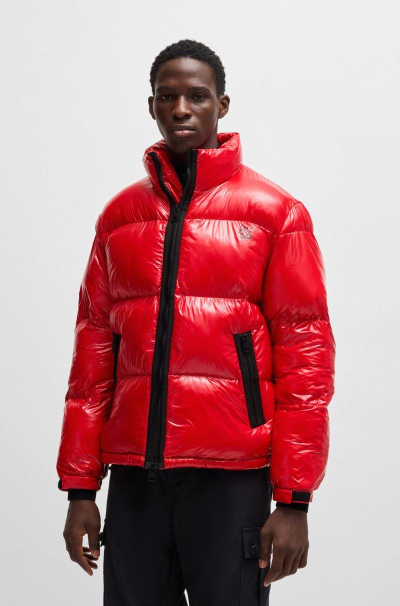 Hugo Boss Chaqueta acolchada slim fit en tejido repelente al agua con acabado satinado