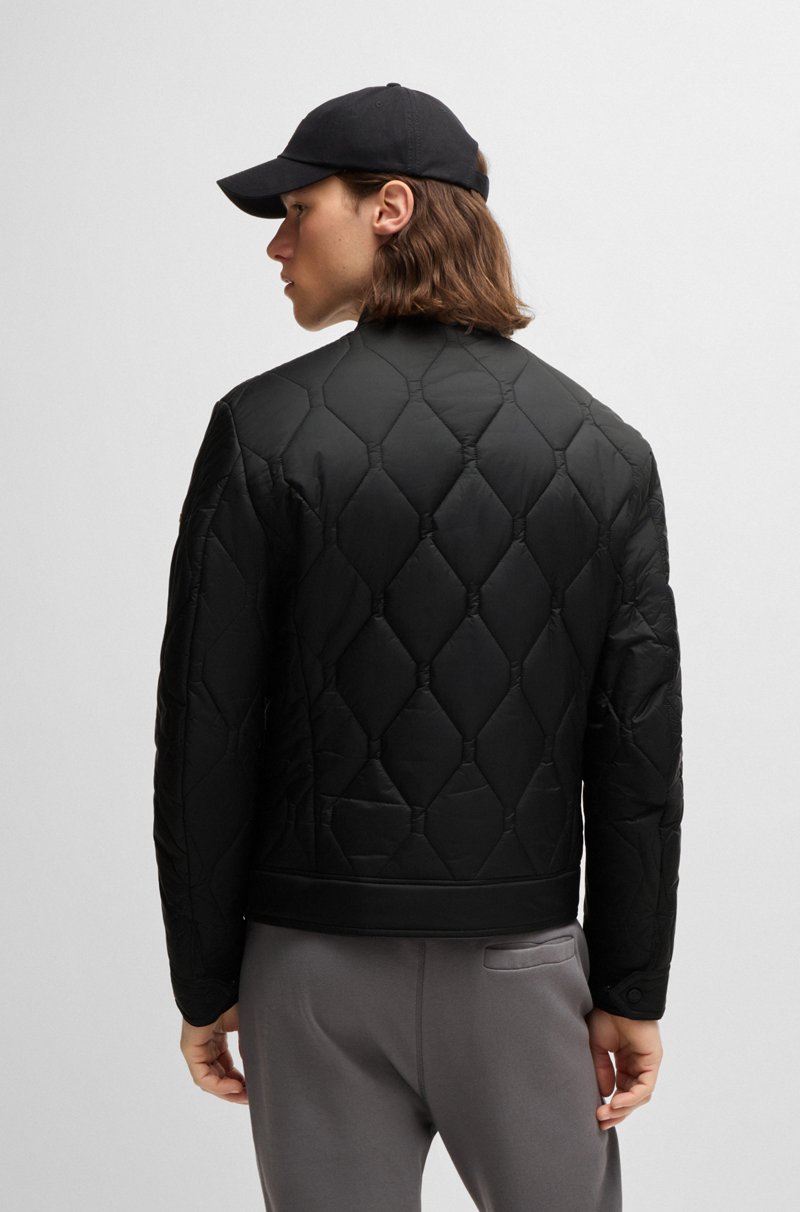Hugo Boss Chaqueta Biker Repelente Al Agua Con Motivo En Guateado