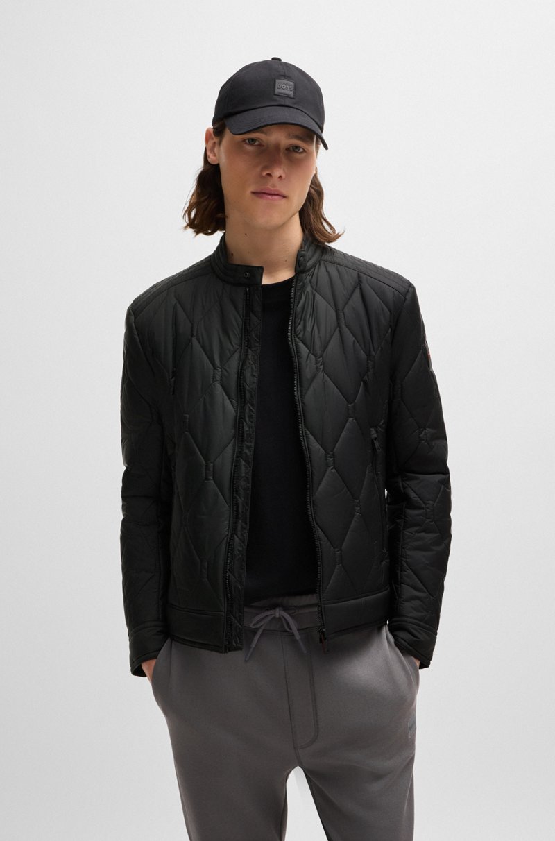 Hugo Boss Chaqueta biker repelente al agua con motivo en guateado