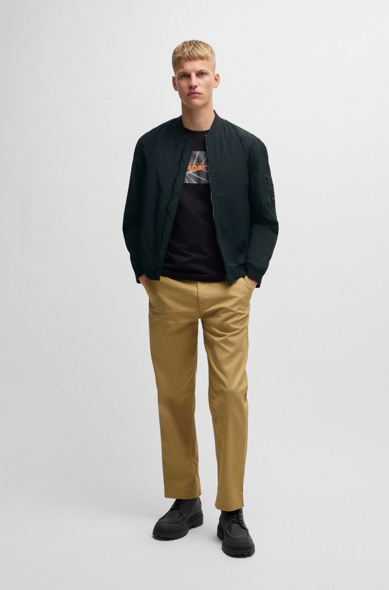 Hugo Boss Chaqueta Bomber Repelente Al Agua Con Insignia De Logo