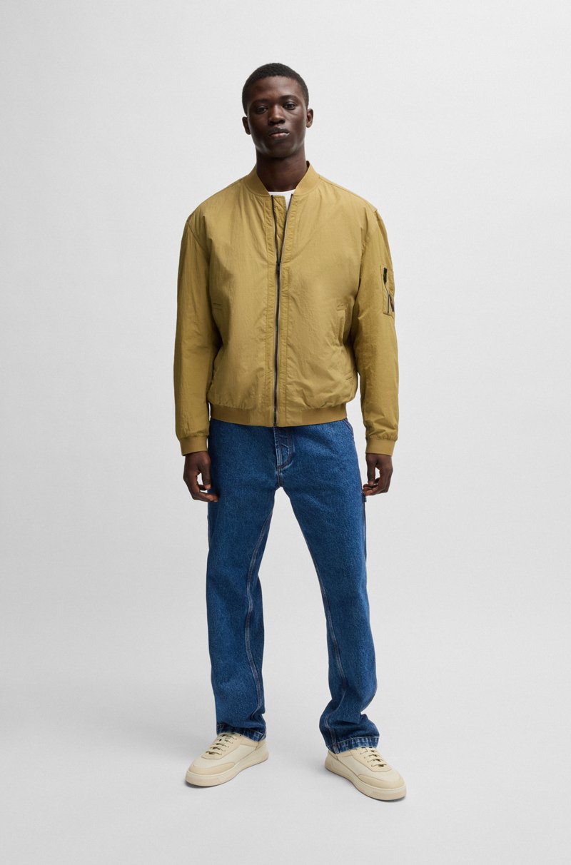 Hugo Boss Chaqueta Bomber Repelente Al Agua Con Insignia De Logo