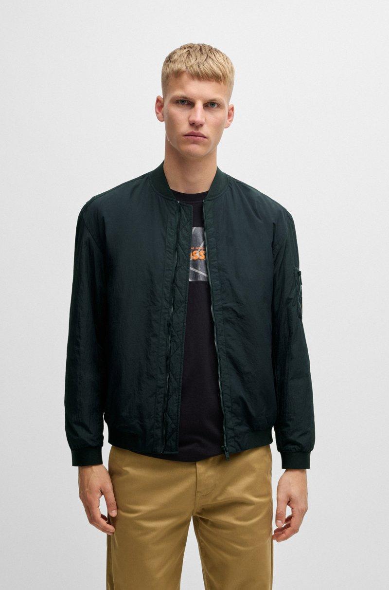 Hugo Boss Chaqueta bomber repelente al agua con insignia de logo