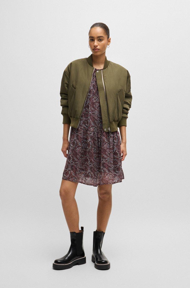 Hugo Boss Chaqueta Bomber Reversible Con Acabado Repelente Al Agua