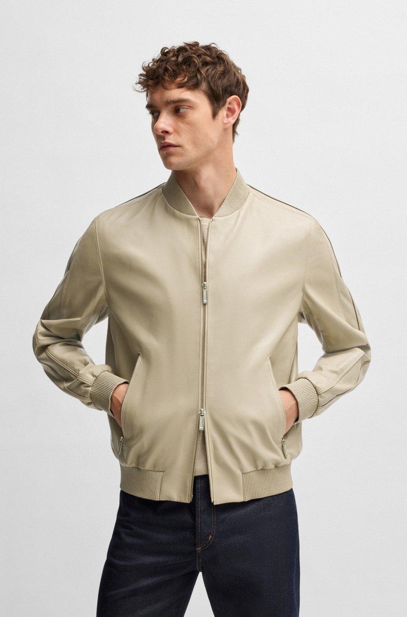 Hugo Boss Chaqueta BOSS x ASTON MARTIN de piel de napa con detalles calados
