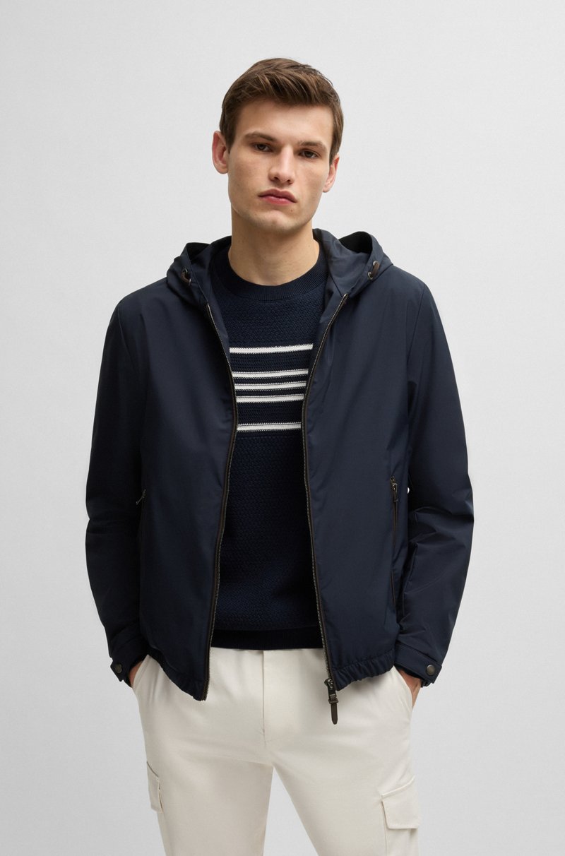 Hugo Boss Chaqueta con capucha en material aterciopelado