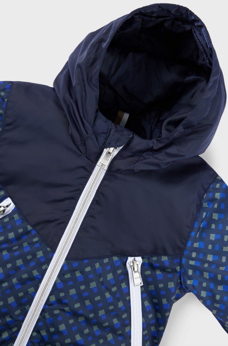 Hugo Boss Chaqueta Con Capucha Para Niños Con Monogramas Estampados