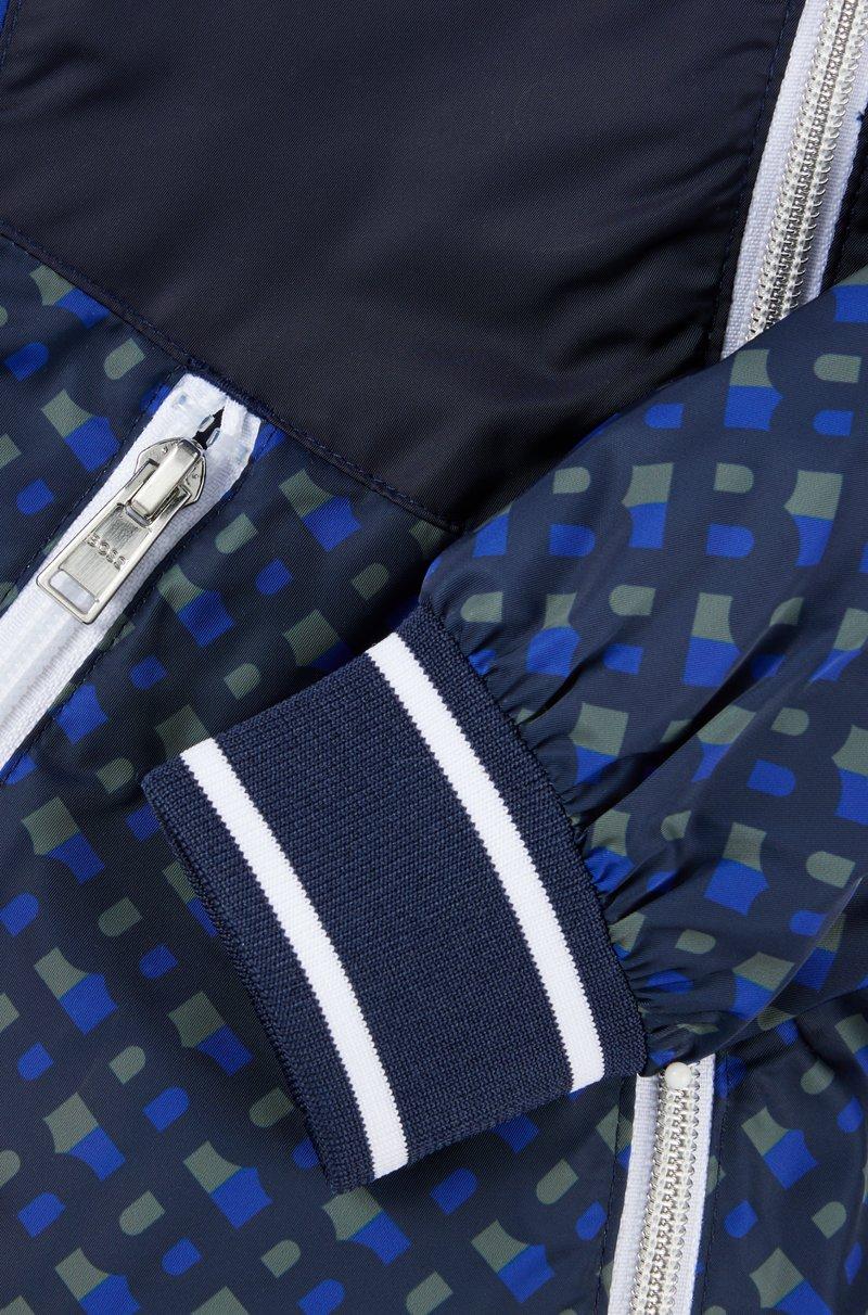 Hugo Boss Chaqueta Con Capucha Para Niños Con Monogramas Estampados