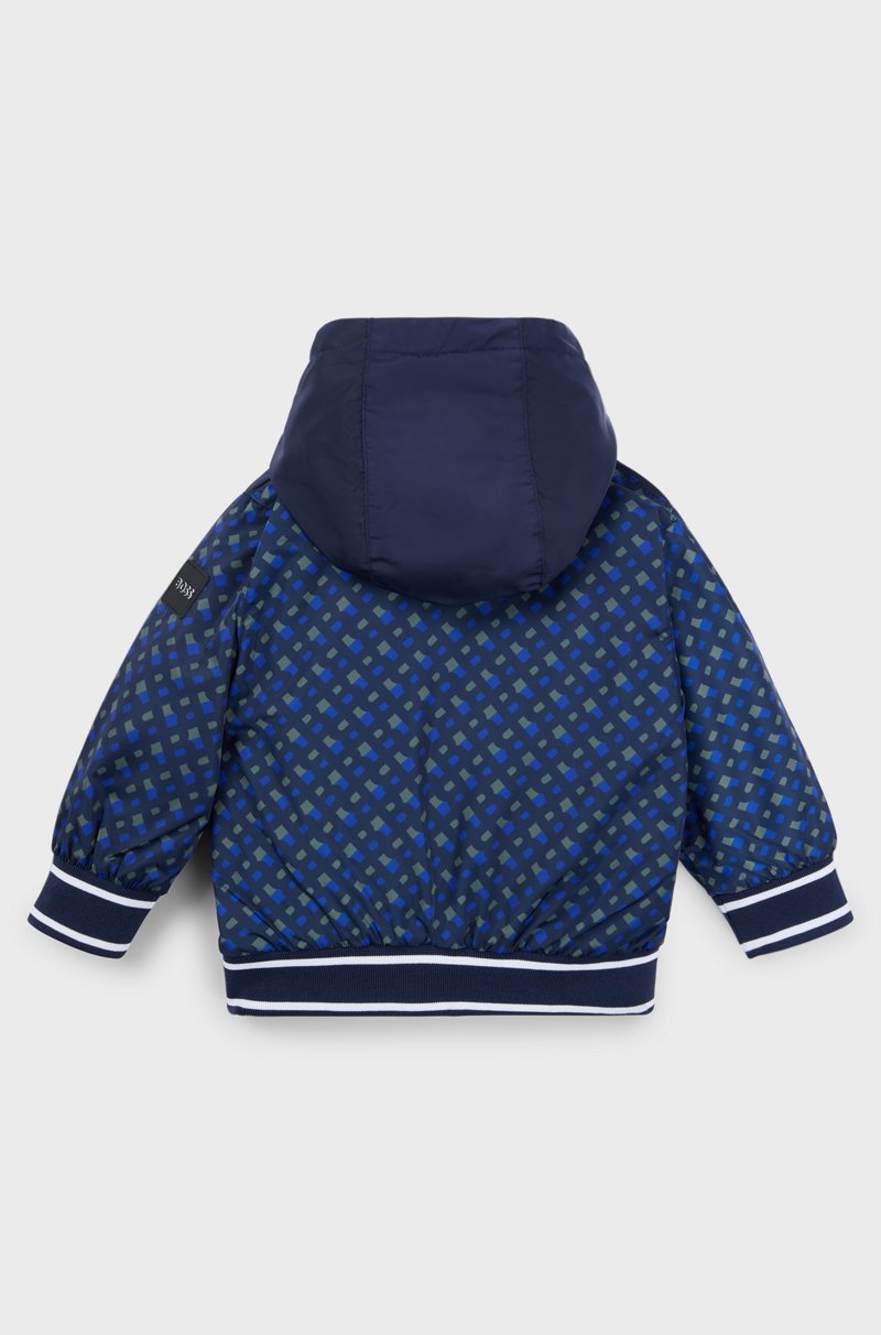 Hugo Boss Chaqueta Con Capucha Para Niños Con Monogramas Estampados
