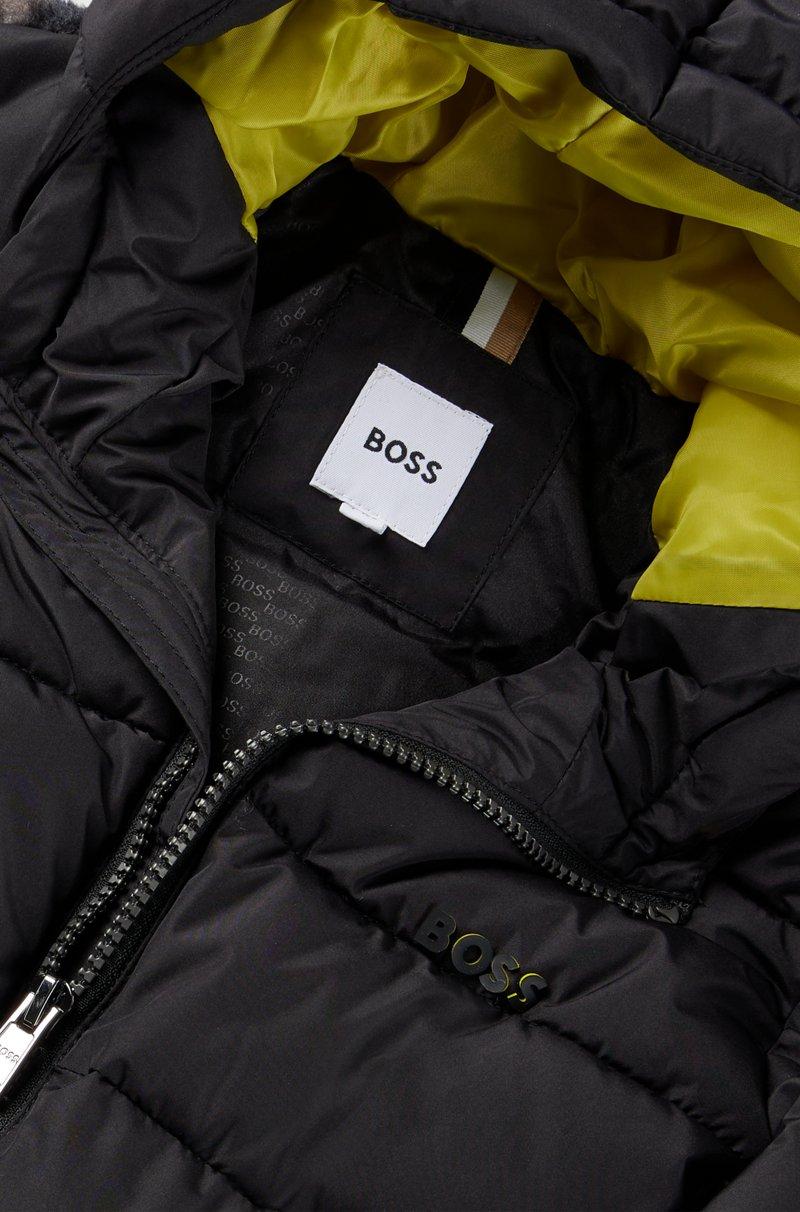Hugo Boss Chaqueta Con Capucha Y Sherpa De Camuflaje En La Espalda Para Niños