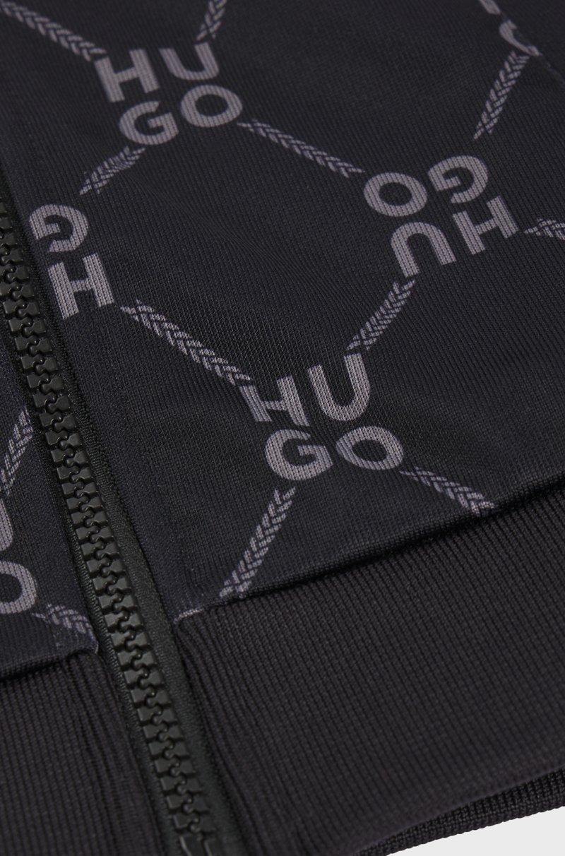 Hugo Boss Chaqueta Con Cremallera Para Niños Con Logo Apilado Estampado