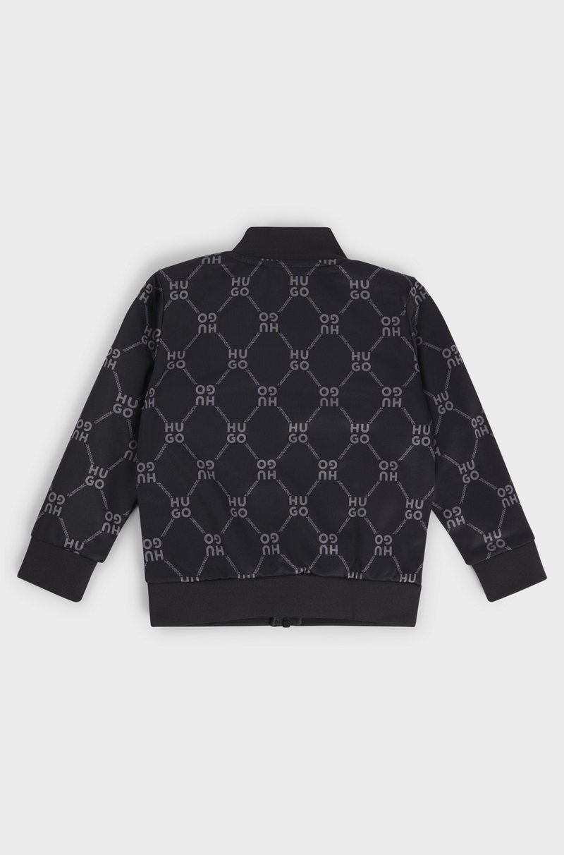Hugo Boss Chaqueta Con Cremallera Para Niños Con Logo Apilado Estampado