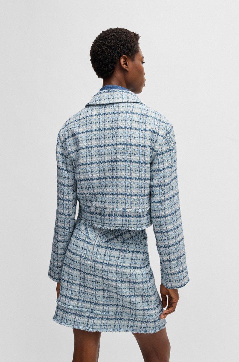 Hugo Boss Chaqueta Corta De Tweed Con Botones Metálicos