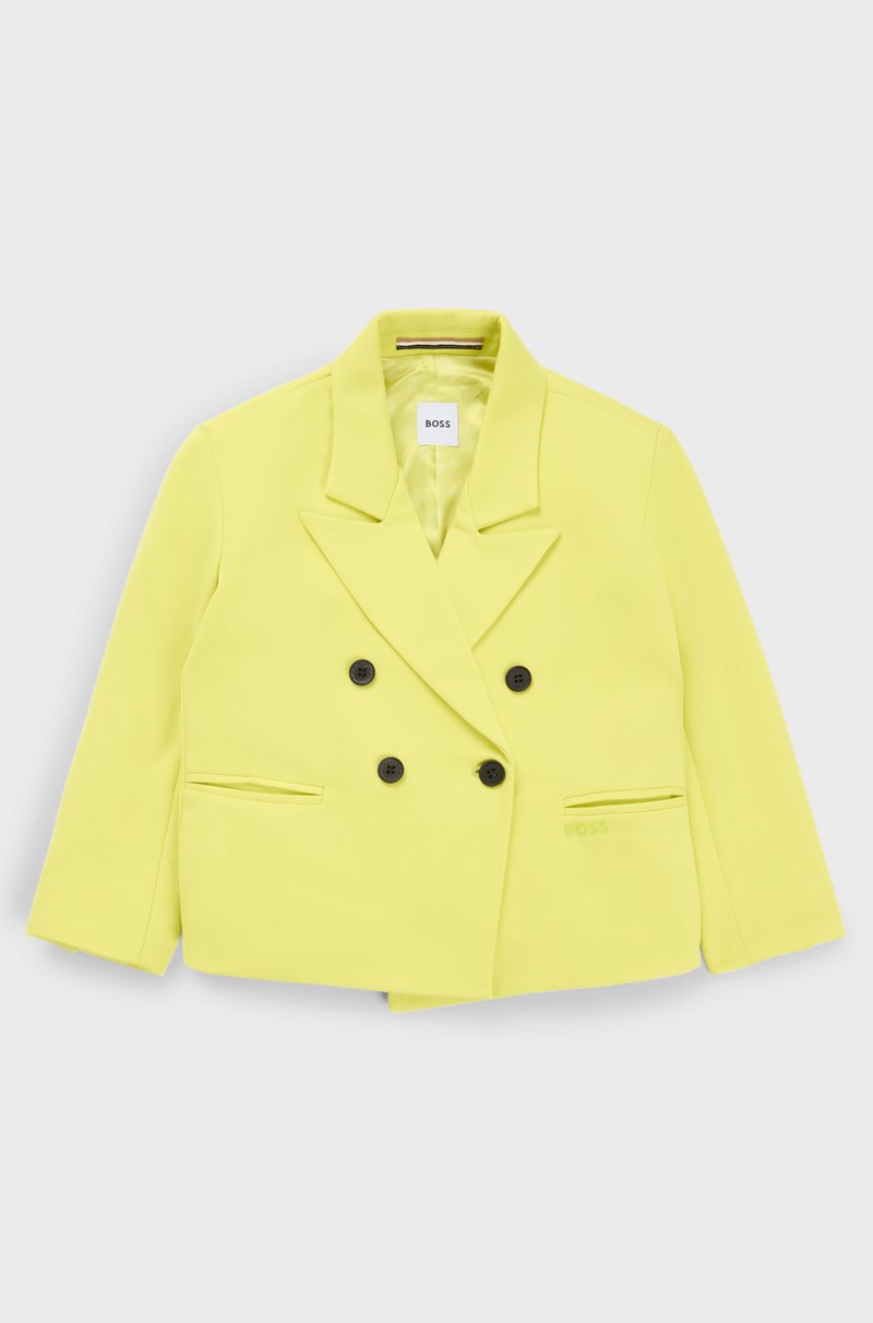 Hugo Boss Chaqueta Cruzada En Tejido Elástico Para Niños