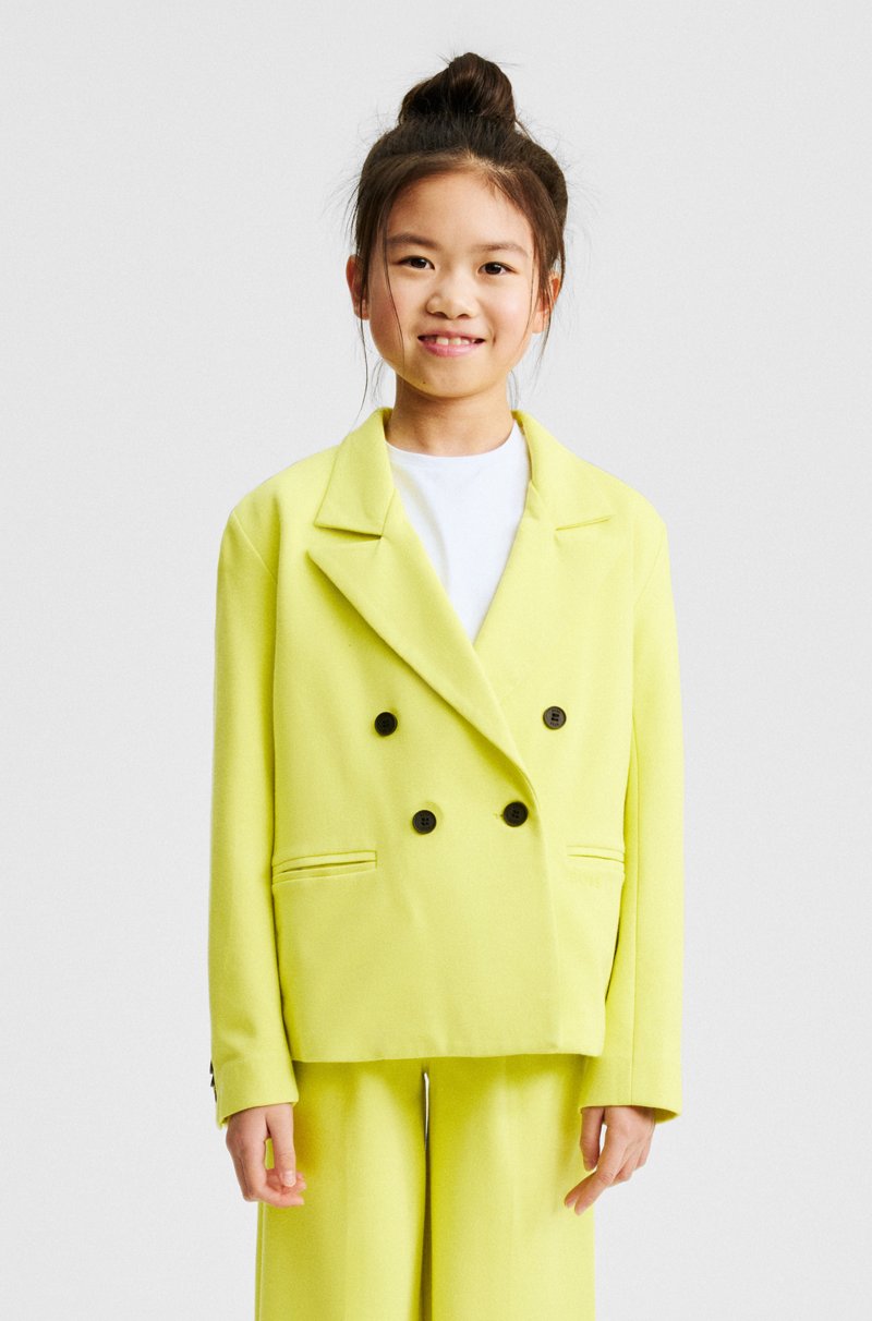 Hugo Boss Chaqueta cruzada en tejido elástico para niños