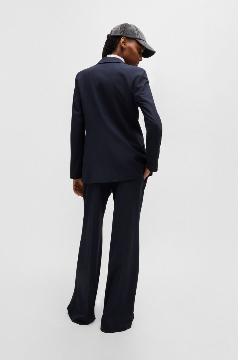 Hugo Boss Chaqueta Cruzada Regular Fit De Tejido Elástico