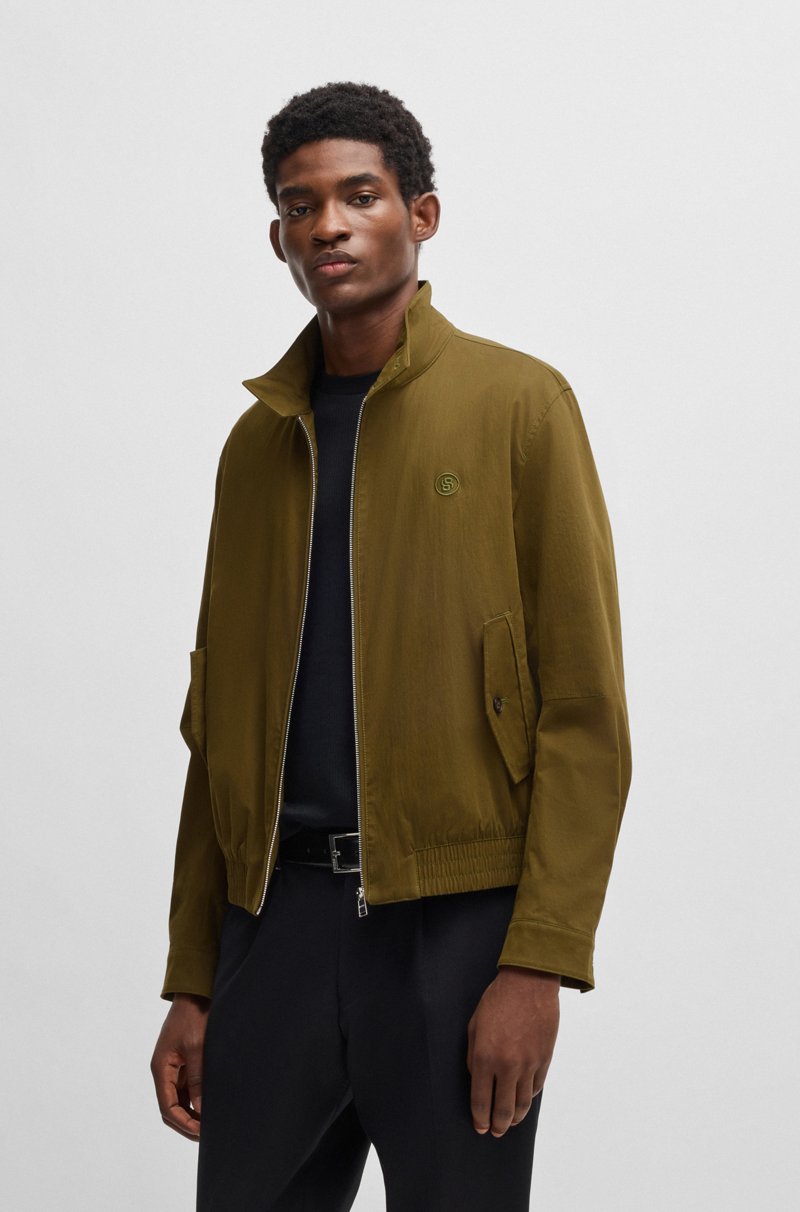 Hugo Boss Chaqueta de algodón con monograma Double B