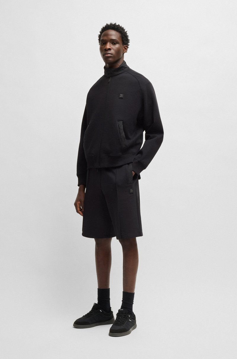 Hugo Boss Chaqueta De Algodón Con Ribetes En Contraste